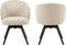 HSM Collection-Eetkamerstoel Alma + Armleuning-80x58,5x60-Creme/Zwart-Stof/Metaal