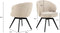 HSM Collection-Eetkamerstoel Alma + Armleuning-80x58,5x60-Creme/Zwart-Stof/Metaal