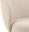 HSM Collection-Eetkamerstoel Alma + Armleuning-80x58,5x60-Creme/Zwart-Stof/Metaal
