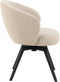 HSM Collection-Eetkamerstoel Alma + Armleuning-80x58,5x60-Creme/Zwart-Stof/Metaal