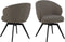 HSM Collection-Eetkamerstoel Alma + Armleuning-80x58,5x60-Antraciet/Zwart-Stof/Metaal