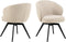 HSM Collection-Eetkamerstoel Alma + Armleuning-80x58,5x60-Creme/Zwart-Stof/Metaal