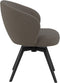 HSM Collection-Eetkamerstoel Alma + Armleuning-80x58,5x60-Antraciet/Zwart-Stof/Metaal