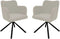 HSM Collection-Eetkamerstoel Bella S/2-56x60x82-Wit/Zwart-Stof/Metaal