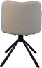 HSM Collection-Eetkamerstoel Bella S/2-56x60x82-Wit/Zwart-Stof/Metaal