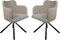 HSM Collection-Eetkamerstoel Bella S/2-56x60x82-Wit/Zwart-Stof/Metaal