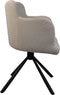 HSM Collection-Eetkamerstoel Bella S/2-56x60x82-Wit/Zwart-Stof/Metaal