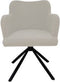 HSM Collection-Eetkamerstoel Bella S/2-56x60x82-Wit/Zwart-Stof/Metaal