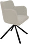HSM Collection-Eetkamerstoel Bella S/2-56x60x82-Wit/Zwart-Stof/Metaal