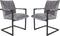 HSM Collection-Eetkamerstoel Boston S/2-56x68x89-Dolfijn Grijs/Zwart-Stof/Metaal
