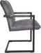 HSM Collection-Eetkamerstoel Boston S/2-56x68x89-Dolfijn Grijs/Zwart-Stof/Metaal
