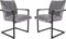 HSM Collection-Eetkamerstoel Boston S/2-56x68x89-Dolfijn Grijs/Zwart-Stof/Metaal