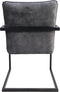 HSM Collection-Eetkamerstoel Boston S/2-56x68x89-Donker Grijs/Zwart-Stof/Metaal