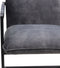 HSM Collection-Eetkamerstoel Boston S/2-56x68x89-Donker Grijs/Zwart-Stof/Metaal