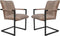 HSM Collection-Eetkamerstoel Boston S/2-56x68x89-Lever-Stof/Metaal
