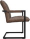 HSM Collection-Eetkamerstoel Boston S/2-56x68x89-Lever-Stof/Metaal