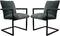 HSM Collection-Eetkamerstoel Boston S/2-56x68x89-Licht Groen/Zwart-Stof/Metaal
