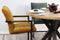 HSM Collection-Eetkamerstoel Boston S/2-56x68x89-Licht Groen/Zwart-Stof/Metaal