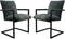 HSM Collection-Eetkamerstoel Boston S/2-56x68x89-Licht Groen/Zwart-Stof/Metaal
