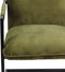 HSM Collection-Eetkamerstoel Boston S/2-56x68x89-Groen/Zwart-Stof/Metaal