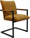 HSM Collection-Eetkamerstoel Boston S/2-56x68x89-Goud/Zwart-Stof/Metaal