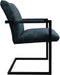HSM Collection-Eetkamerstoel Boston S/2-56x68x89-Blauw/Zwart-Stof/Metaal