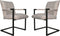HSM Collection-Eetkamerstoel Boston S/2-56x68x89-Naturel/Zwart-Stof/Metaal