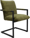 HSM Collection-Eetkamerstoel Boston S/2-56x68x89-Groen/Zwart-Stof/Metaal