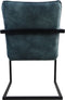 HSM Collection-Eetkamerstoel Boston S/2-56x68x89-Blauw/Zwart-Stof/Metaal