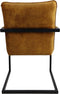 HSM Collection-Eetkamerstoel Boston S/2-56x68x89-Goud/Zwart-Stof/Metaal