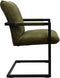 HSM Collection-Eetkamerstoel Boston S/2-56x68x89-Groen/Zwart-Stof/Metaal