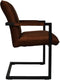 HSM Collection-Eetkamerstoel Boston S/2-56x68x89-Bruin/Zwart-Stof/Metaal