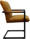 HSM Collection-Eetkamerstoel Boston S/2-56x68x89-Goud/Zwart-Stof/Metaal
