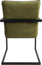 HSM Collection-Eetkamerstoel Boston S/2-56x68x89-Groen/Zwart-Stof/Metaal
