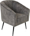HSM Collection-Eetkamerstoel Chester-60x63x83-Dolfijn Grijs/Zwart-Stof/Metaal