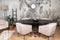 HSM Collection-Eetkamerstoel Chester-60x63x83-Wit/Zwart-Stof/Metaal