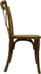 HSM Collection-Eetkamerstoel Cross-48x45x90-Naturel-Rotan/Teak