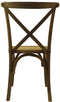 HSM Collection-Eetkamerstoel Cross-48x45x90-Naturel-Rotan/Teak