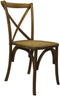 HSM Collection-Eetkamerstoel Cross-48x45x90-Naturel-Rotan/Teak