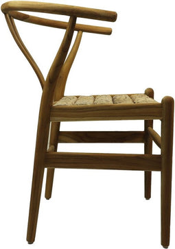 HSM Collection-Eetkamerstoel Delilah-50x41x78-Naturel-Teak/Bananenblad