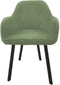 HSM Collection Eetkamerstoel Demi Lichtgroen/Zwart Teddy/Metaal Set van 2