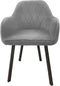 HSM Collection-Eetkamerstoel Demi S/2-60x54x82.5-Licht Grijs/Zwart-Stof/Metaal