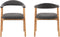 HSM Collection-Eetkamerstoel Ella Met Arm S/2-56x54x76-Grijs/White Pigmented-Stof/Eiken