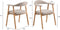 HSM Collection-Eetkamerstoel Ella Met Arm S/2-56x54x76-Grijs/White Pigmented-Stof/Eiken