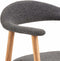 HSM Collection-Eetkamerstoel Ella Met Arm S/2-56x54x76-Grijs/White Pigmented-Stof/Eiken