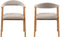 HSM Collection-Eetkamerstoel Ella Met Arm S/2-56x54x76-Zand/White Pigmented-Stof/Eiken