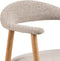 HSM Collection-Eetkamerstoel Ella Met Arm S/2-56x54x76-Zand/White Pigmented-Stof/Eiken