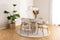 HSM Collection-Eetkamerstoel Ella Met Arm S/2-56x54x76-Zand/White Pigmented-Stof/Eiken