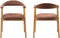 HSM Collection-Eetkamerstoel Ella Met Arm S/2-56x54x76-Terracotta/White Pigmented-Stof/Eiken