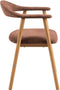 HSM Collection-Eetkamerstoel Ella Met Arm S/2-56x54x76-Terracotta/White Pigmented-Stof/Eiken